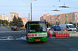 Атаман-А09302 гос.# АХ1285АА 115-го маршрута на проспекте Гагарина пересекает улицу Молочную