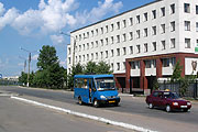 БАЗ-2215, гос.#018-38ХА, маршрут 289, на улице Пушкинской возле одного из корпусов Национальной Юридической Академии