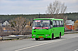 Богдан-А09202 гос.# AX0762AA 1187-го маршрута на Симферопольском шоссе на путепроводе над железной дорогой