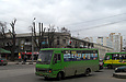 БАЗ-А079.14 гос.# AX0581AA 232-го маршрута разворачивается на перекрестке проспекта Гагарина и улицы Молочной