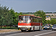 Ikarus-256 гос.# АХ5441ВВ  на автодороге Киев - Харьков - Довжанский в составе школьной колонны проезжает Каменную Яругу