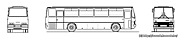 Габаритный чертеж автобуса Ikarus-256