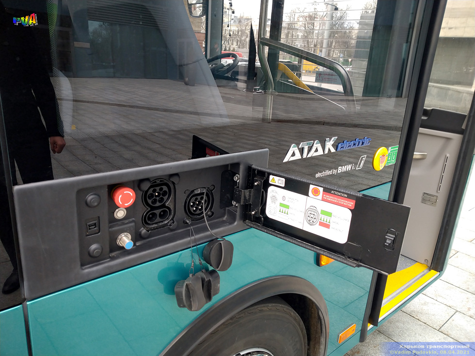 Разъемы для зарядки электробуса Karsan Atak Electric гос.# т3 ІІ7872