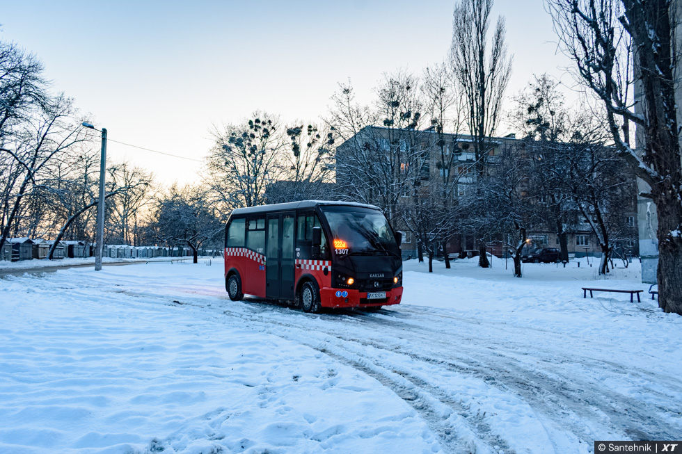 Karsan Jest+ гос.# АХ1293КТ 222-го маршрута на улице Светлой в районе улицы Бучмы