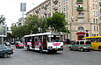 ЛАЗ-52528 гос.# 001-63XA 285-го маршрута на улице Сумской на перекрестке с улицей Совнаркомовской