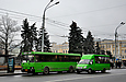 ЛАЗ-52528 гос.# 001-63XA 88-го маршрута и Рута-22 гос.# AX5185BX 20-го маршрута в Спартаковском переулке отправляются от конечной "Площадь Конституции"
