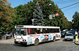 ЛАЗ-52528, гос.# 001-65XA, маршрут 285п, поворачивает с улицы Скрыпника на улицу Сумскую