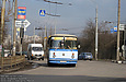 ЛАЗ-695НГ гос.# 197-12ХА 234-го маршрута поворачивает с улицы Ахсарова на проспект Ленина