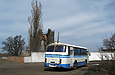 ЛАЗ-695Н гос.# 018-65ХА маршрута 1320т "Занки - Шелудьковка - Скрипаи" отправляется от конечной станции Занки