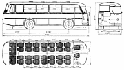Габаритный чертеж автобуса ЛАЗ-697М