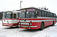 ЛАЗ-699P гос.# 010-72XA и ЛАЗ-695НГ гос.# 004-70XA на АС-6 "Заводская"