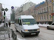 Mercedes-Benz Sprinter 312D гос.# АЕ5327АМ 78-го маршрута на улице Сумской выезжает на площадь Конституции