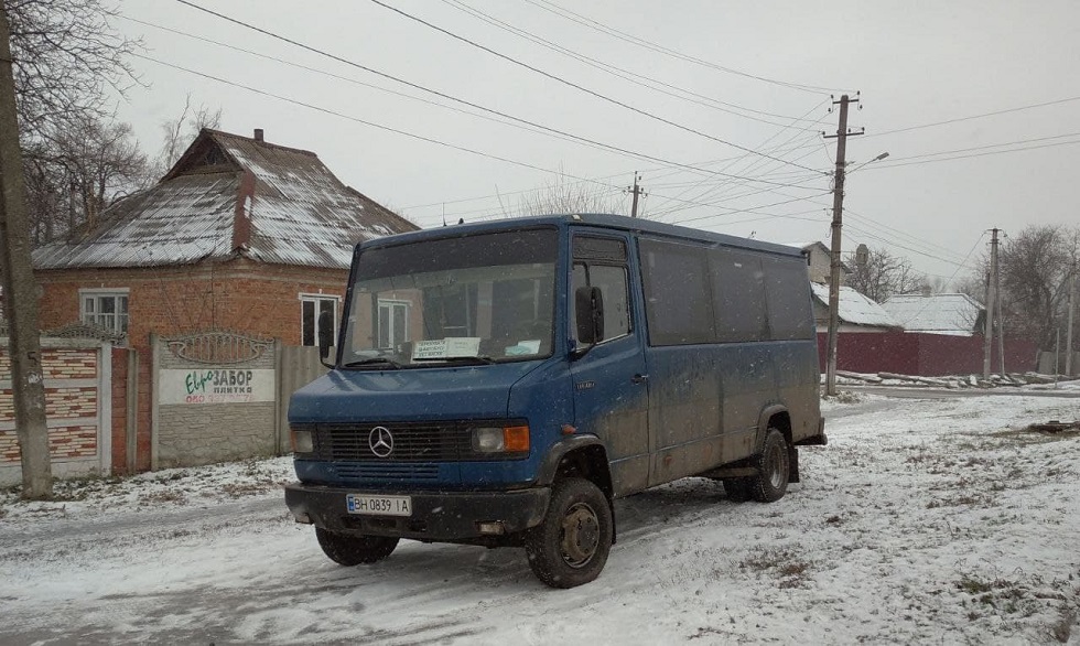 Mercedes-Benz 609D гос.# BH0839IA на улице Харьковской в Первомайском