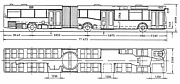 Габаритный чертеж автобуса Neoplan N4021NF
