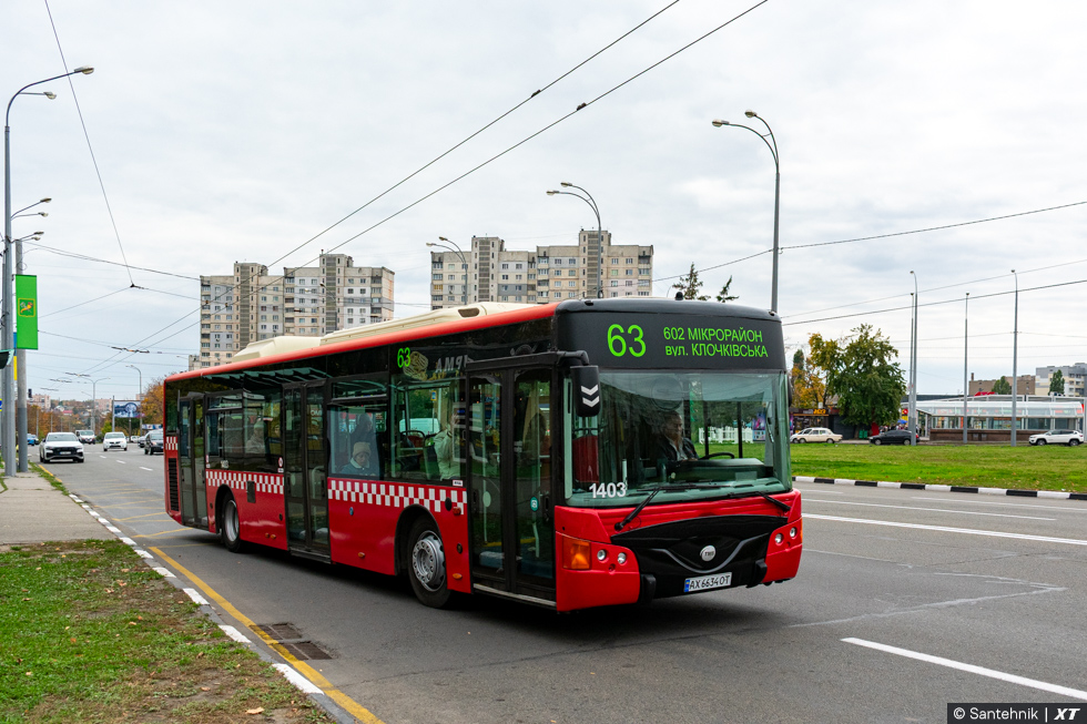 Noge Cittour гос.# АХ6634ОТ 63-го маршрута на проспекте Людвига Свободы возле станции метро "Алексеевская"