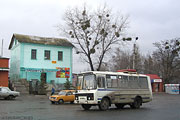 ПАЗ-32054, гос.# AX0163AI, пригородный маршрут №152 "Харьков - Ольшаны", в поселке Ольшаны