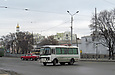 ПАЗ-32051-110 гос.# АХ2231АI поворачивает с Красношкольной набережной на площадь Ирины Бугримовой