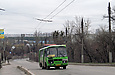 ПАЗ-32054 гос.# АХ0142АА 209-го маршрута на улице Китаенко поднимается на путепровод через железную дорогу