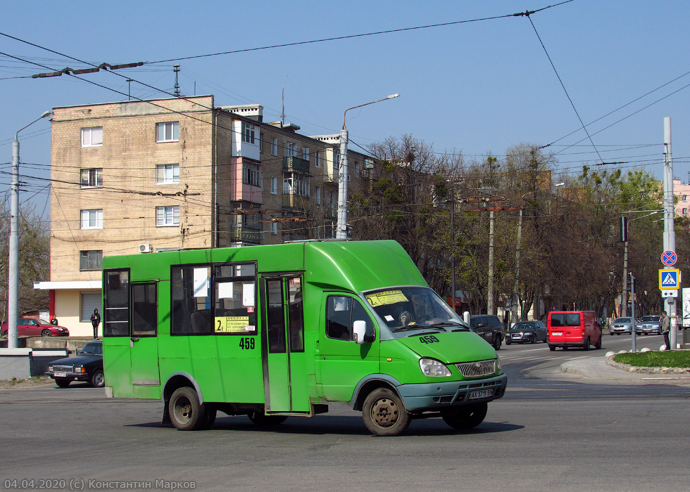 Рута-22 гос.# AX5719BX 2-го маршрута на перекрестке улиц Холодногорской и Полтавский Шлях