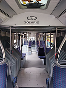 Solaris Urbino 18 гос.# АХ6703МК. Вид на узел сочленения и заднюю часть салона