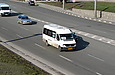 Volkswagen-LT35 гос.# АЕ9592АА маршрута Харьков - Днепр на проспекте Гагарина возле железнодорожного путепровода