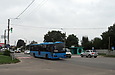 Volvo 8700LE гос.# АХ3682НТ 1592-го маршрута в Песочине на Полтавском шоссе на перекрестке с улицей Заводской
