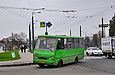 ЗАЗ-А07А.30 гос.# АХ0994АА 79-го маршрута поворачивает с проспекта Гагарина на улицу Южнопроектную