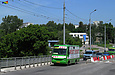 ЗАЗ-А07А.30 гос.# АХ1032АА 225-го маршрута на проспекте Льва Ландау поднимается на Коммунальный путепровод