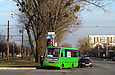 ЗАЗ-А07А гос.# АХ1320АА 201-го маршрута поворачивает с Салтовского шоссе на проспект Льва Ландау
