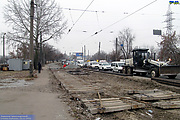 Реконструкция трамвайной линии на улице Моисеевской, участок возле пробивки улицы Шевченко