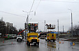Монтаж растяжек контактной сети троллейбуса на улице Натальи Ужвий возле конечной "Северная Салтовка"