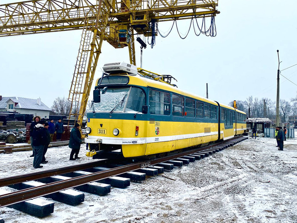 Pars Nova K3R-NT #311 на территории Октябрьского трамвайного депо