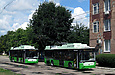 Троллейбусы Богдан-Т70117 на площадке Троллейбусного депо №2 возле административного корпуса