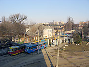 Въезд в Коминтерновское трамвайное депо со стороны улицы Полевой