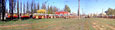 Панорама открытого парка Октябрьского трамвайного депо