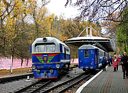 ТУ2-054 выполняет маневры на станции Парк