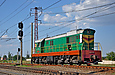 ЧМЭ3-1307 заходит на станцию Основа со стороны Терновой