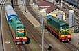ЧМЭ3-4384 и ЧМЭ3-4259 на станции Харьков-Пассажирский