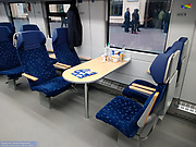 Сиденья в вагоне первого класса дизель-поезда ДПКр-3-003