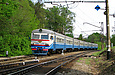 ЭР2-1318 заходит на станцию Беспаловка со стороны станции Тройчатое