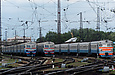ЭР2Р-7033, ЭР2Т-7110 и ЭР2-344 на станции Харьков-Пассажирский