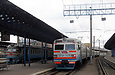 ЭР2Р-7035 поезд №7005 Харьков — Изюм перед отправлением от станции Харьков-Левада