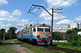 ЭР2Р-7036 поезд №6422 Изюм — Харьков заходит на станцию Харьков-Левада