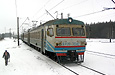 ЭР2Р-7042 на станции Основа подходит к о.п. Безлюдовка