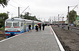 Первый электропоезд (ЭР2Р-7045) с пассажирами со стороны Харькова прибыл на станцию Огульцы