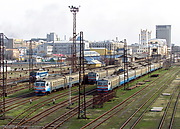 ЭР2Р-7070, ЭР2Т-7104, ЭР2-327 и ЭР2Р-7045 на станции Харьков-Пассажирский