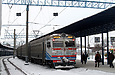 ЭР2Р-7070 поезд №6445/6455 Харьков — Лиман перед отправлением от станции Харьков-Левада