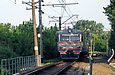 ЭР2Р-7072 поезд №6434 Изюм — Харьков на станции Харьков-Грузовой перед мостом через ручей