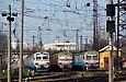 ЭР2Р-7087, ЭР2Т-7119 и ЭР2Р-7033 на станции Харьков-Пассажирский