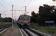 ЭР2Т-7104 на разъезде 8 км прибыл на платформу Верещаковка-Балашовская
